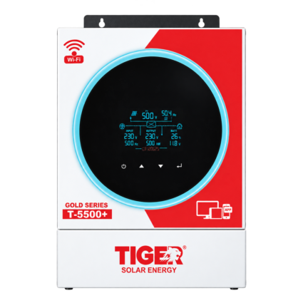 Tiger T-5500+ Gold Series 4kW Hybrid Solar Inverter – 5500W PV, Wi-Fi